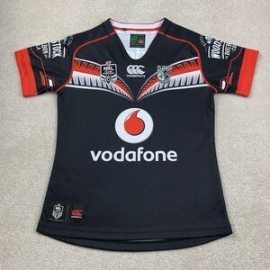 New Zealand Women's Size 14 Rugby Jersey NRL Warriors Black 2015